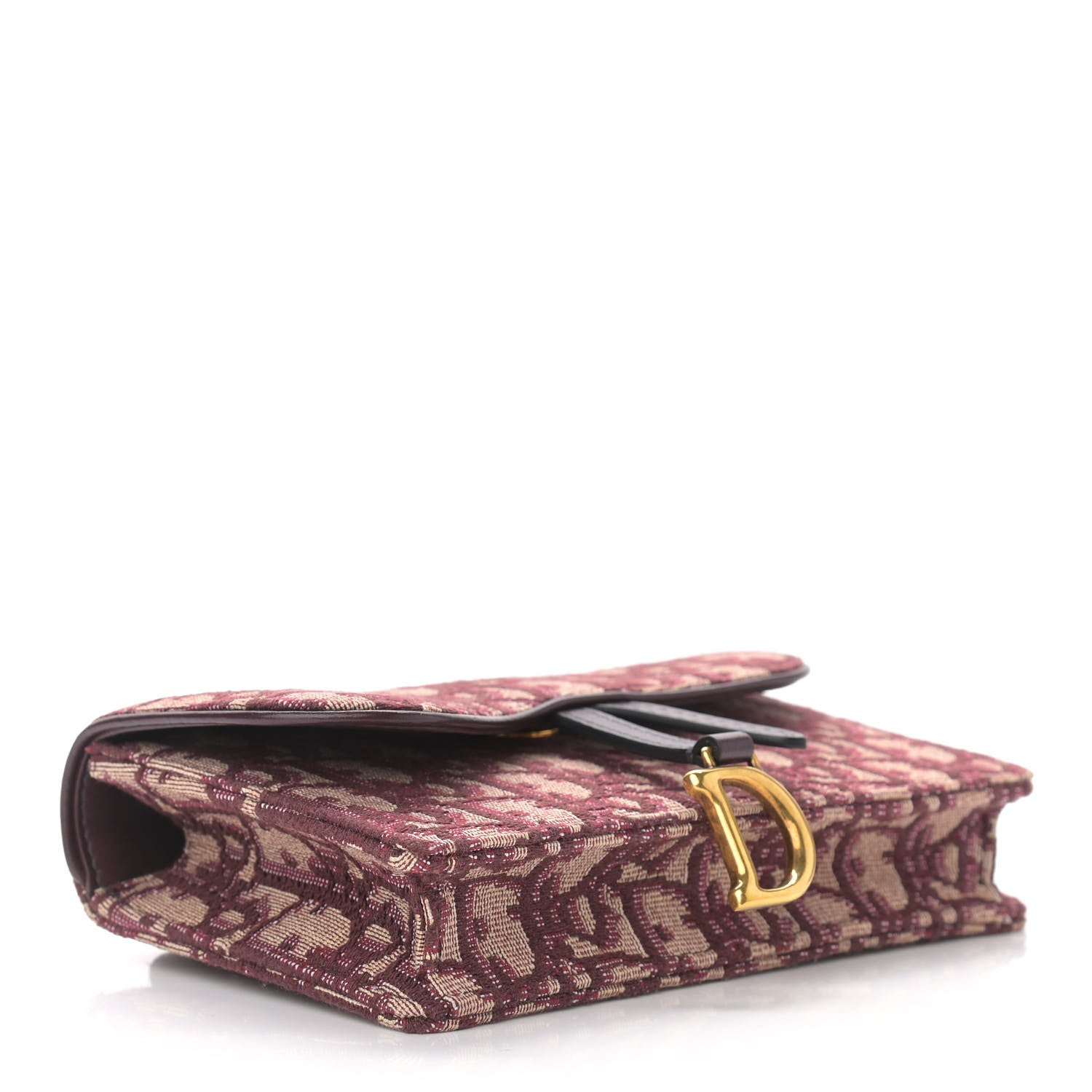 Christian Dior Oblique Saddle Belt Bag Bordeaux 4 of 9