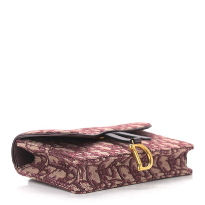 Christian Dior Oblique Saddle Belt Bag Bordeaux 4 of 9