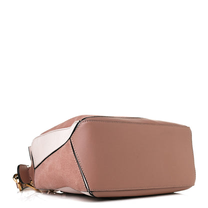 Loewe Calfskin Suede Small Puzzle Bag Blush 4 of 13