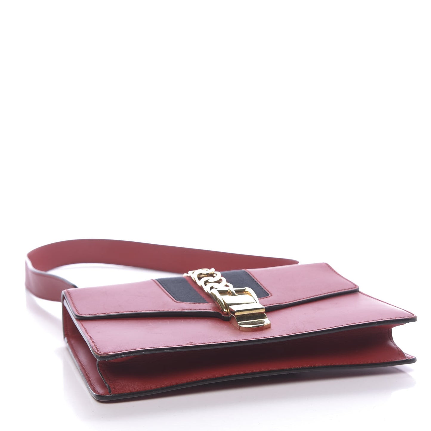 Calfskin Small Sylvie Shoulder Bag Hibiscus Red