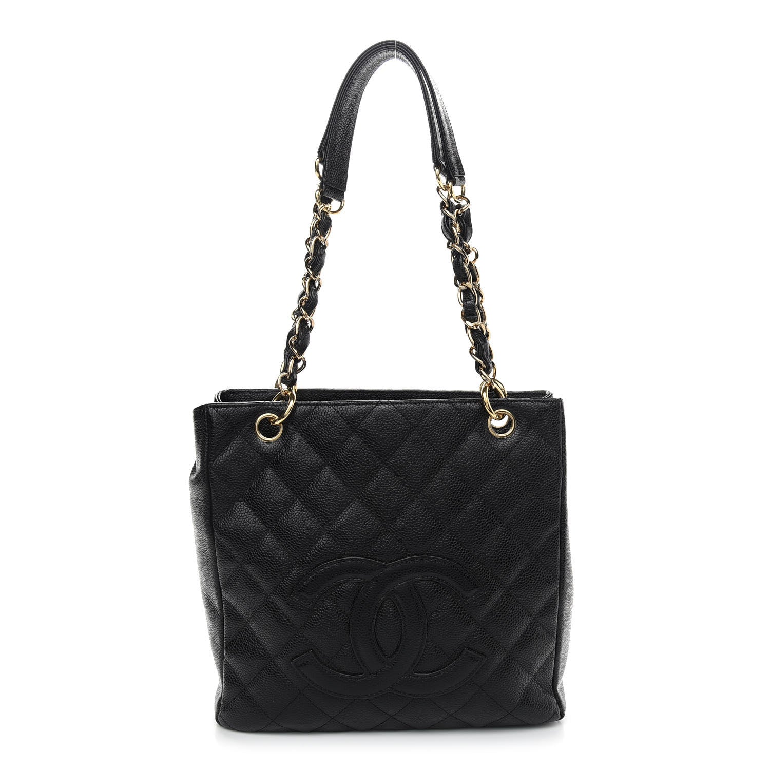 Chanel Caviar Quilted Petit Shopping Tote PST Black 1 of 9