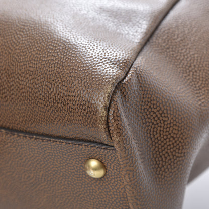 Fendi Patent Large Peekaboo Iconic Satchel Brown 12 of 17