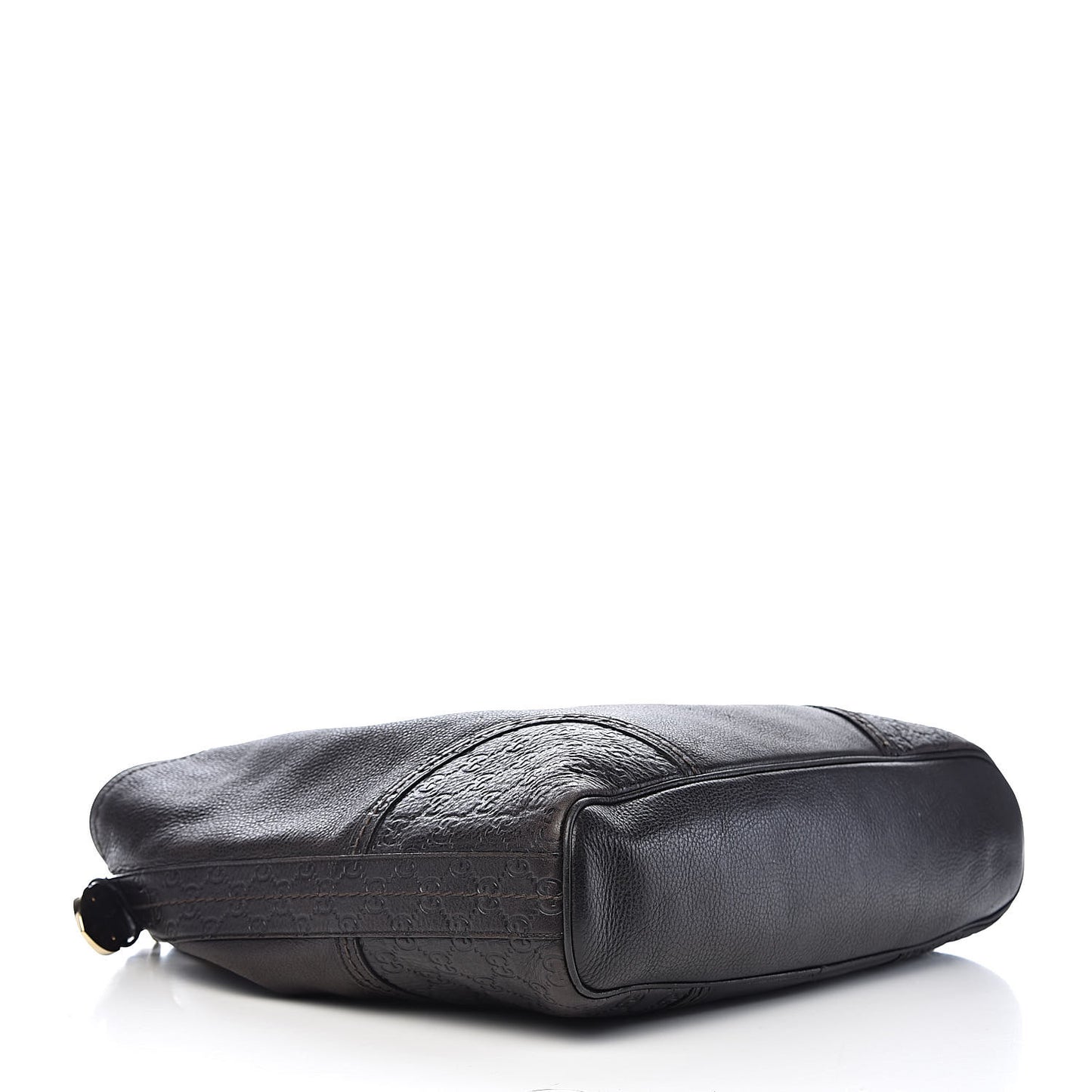 Calfskin Guccissima Trim Large Signoria Hobo Dark Brown
