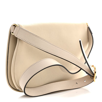 Gucci Roxy Calfskin Blondie Chain Shoulder Flap Bag Mystic White 3 of 13
