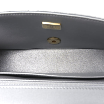 Chanel Metallic Lambskin Quilted Mini Strass On Top Flap Silvery 5 of 11