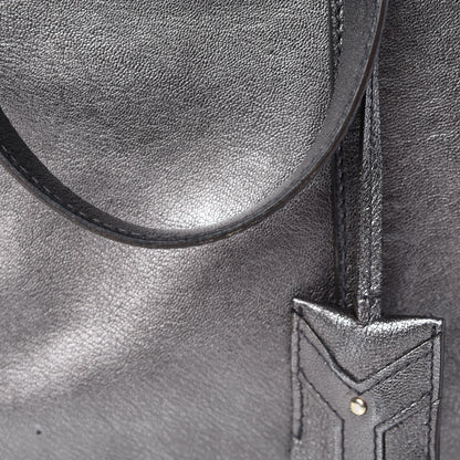 Saint Laurent Metallic Calfskin Oversized Muse Gunmetal 24 of 26