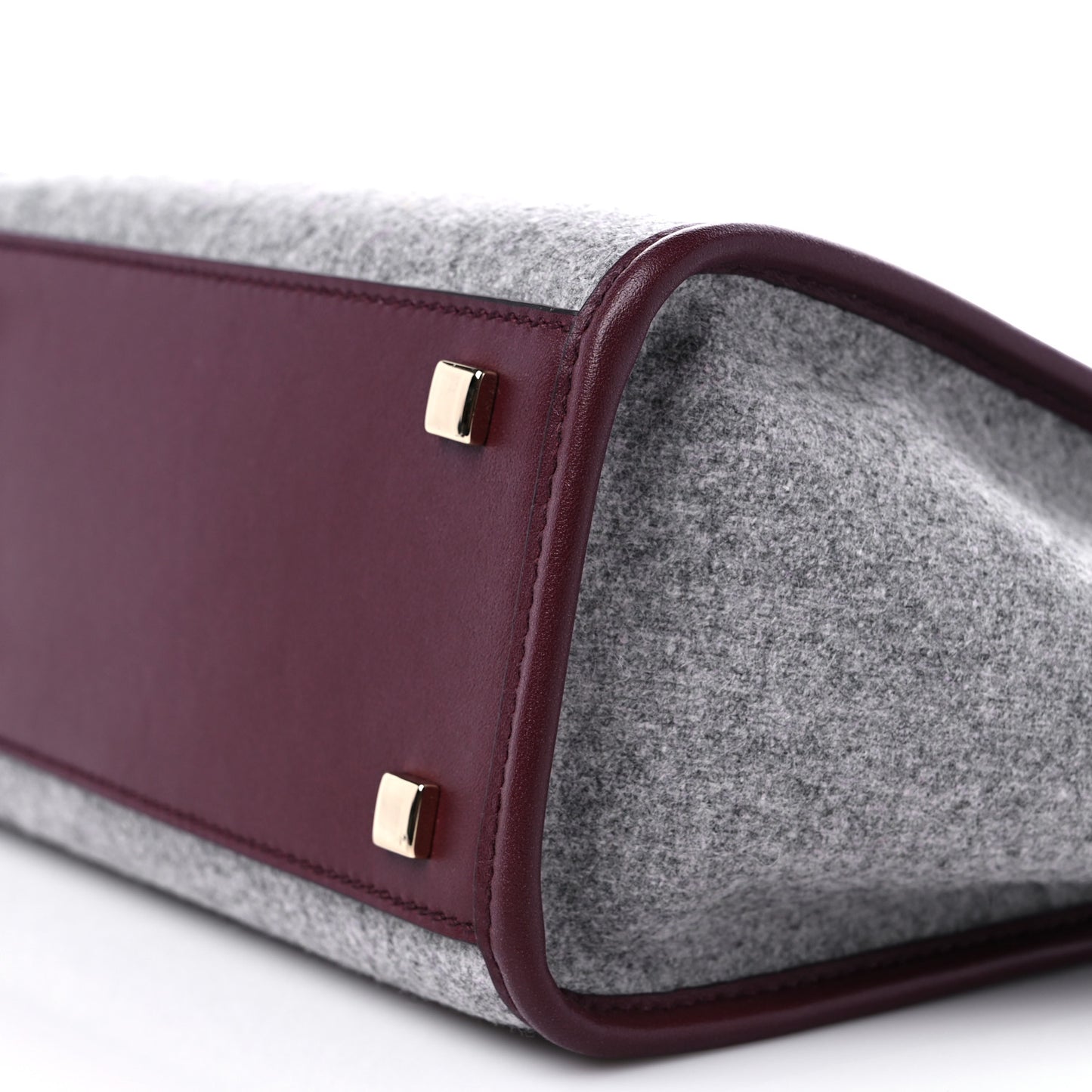 Felt Varenne Tote Marl Grey Burgundy