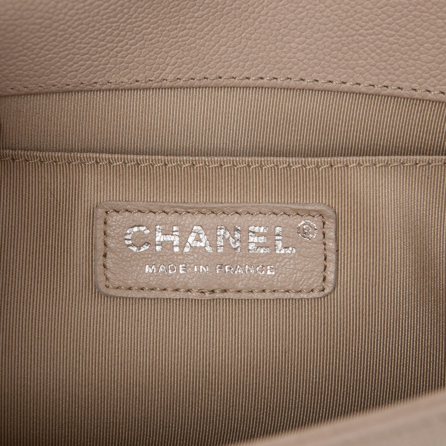 Chanel Caviar Quilted Medium Boy Flap Beige 7 of 8