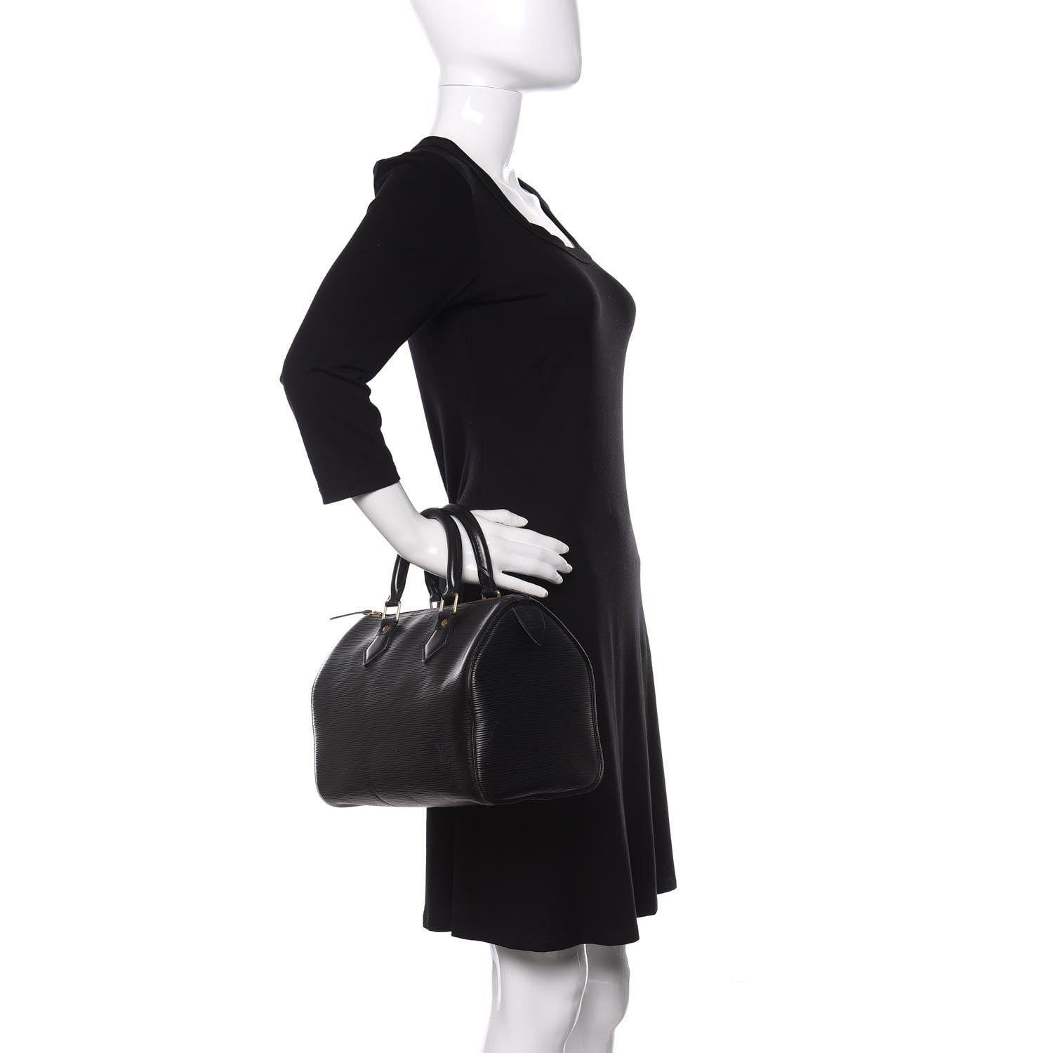 Louis Vuitton Epi Speedy 25 Black 2 of 11