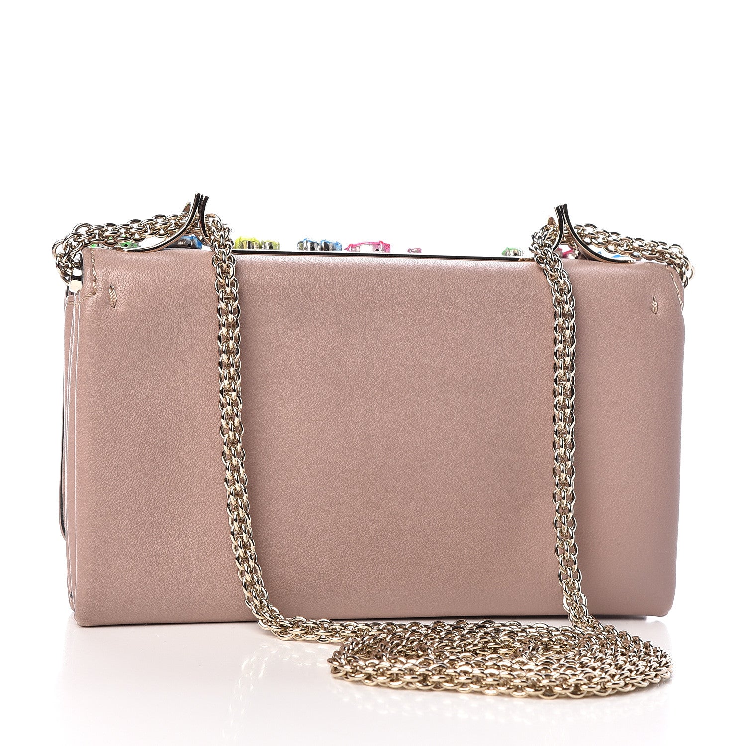 Valentino Garavani Nappa Crystal Va Va Voom Shoulder Bag Poudre 3 of 13