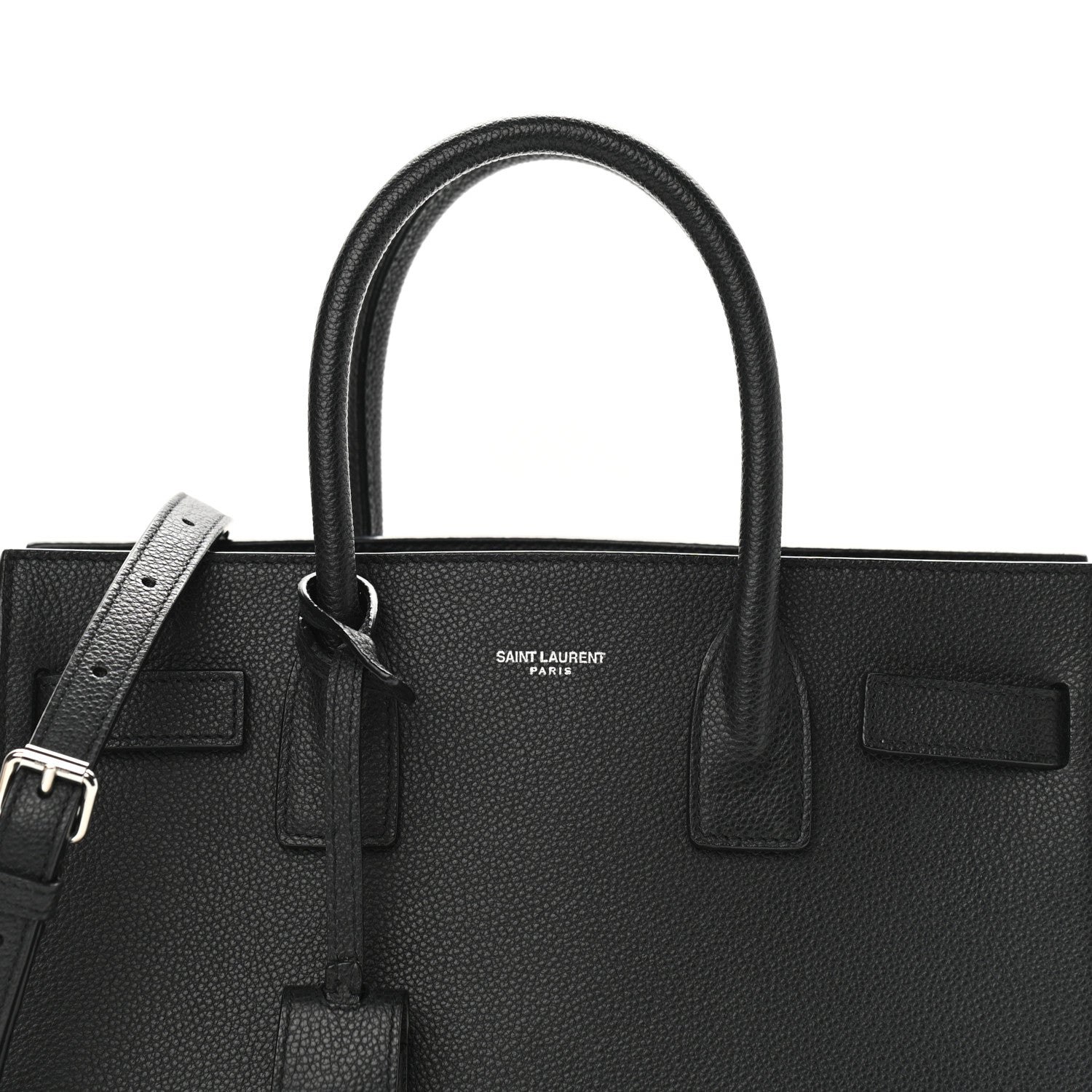 Saint Laurent Grained Calfskin Baby Sac De Jour Black 7 of 9
