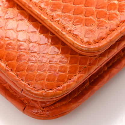 Chanel Snakeskin Wallet On Chain WOC Orange 14 of 16
