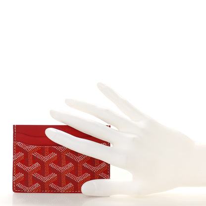 Goyard Goyardine Saint Sulpice Card Holder Red 2 of 8