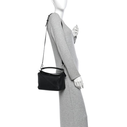 Loewe Calfskin Small Puzzle Edge Bag Black 2 of 11