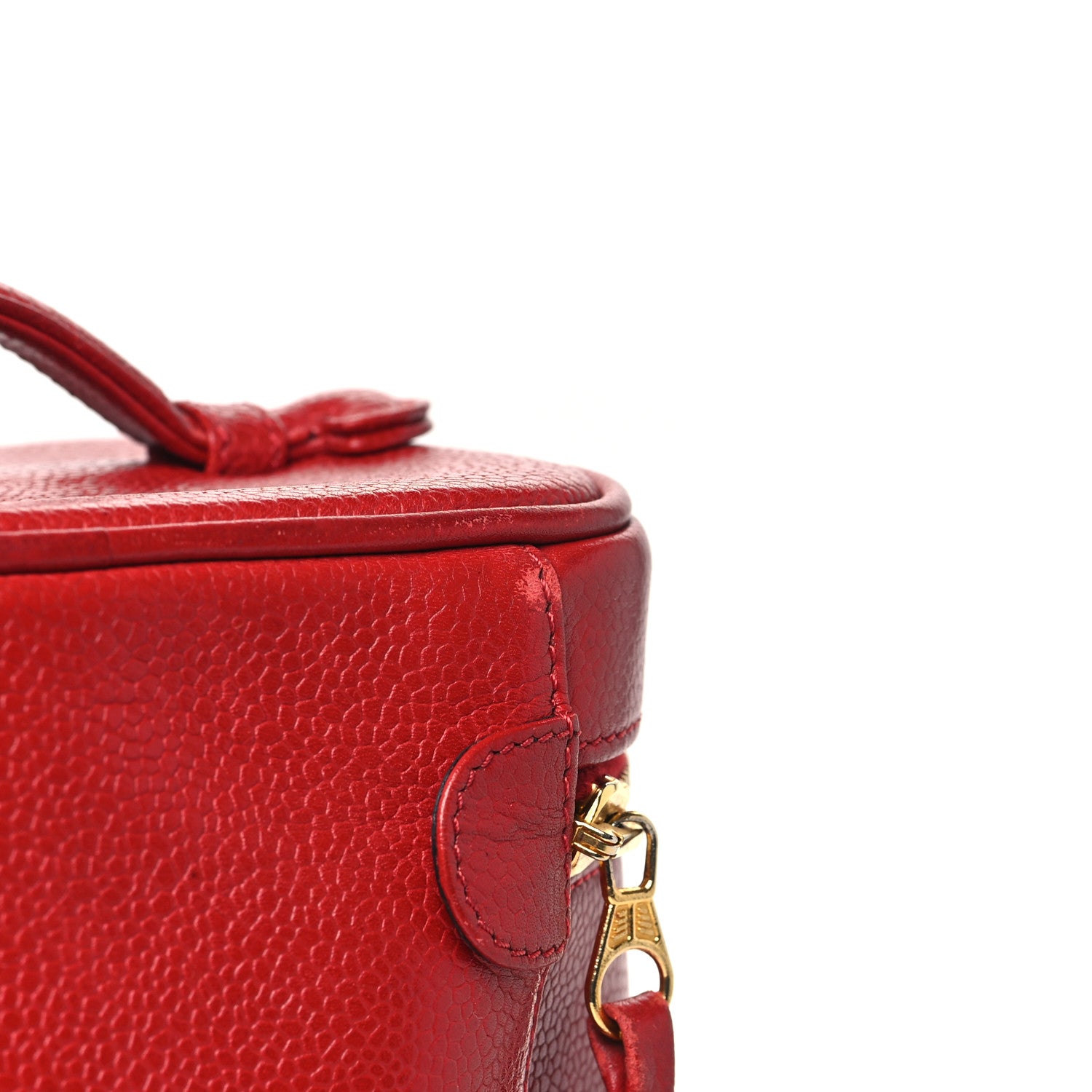 Chanel Caviar Vanity Cosmetic Case Red 4 of 11