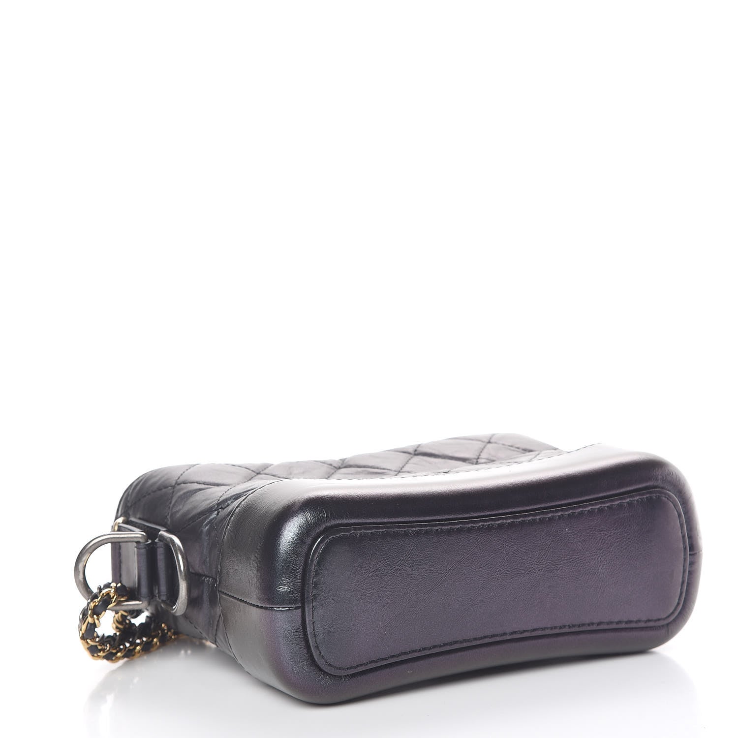 Chanel Iridescent Aged Calfskin Quilted Small Gabrielle Hobo Black 4 of 13