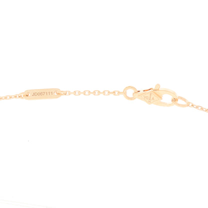 Van Cleef & Arpels 18K Rose Gold Carnelian Sweet Alhambra Pendant Necklace 4 of 5