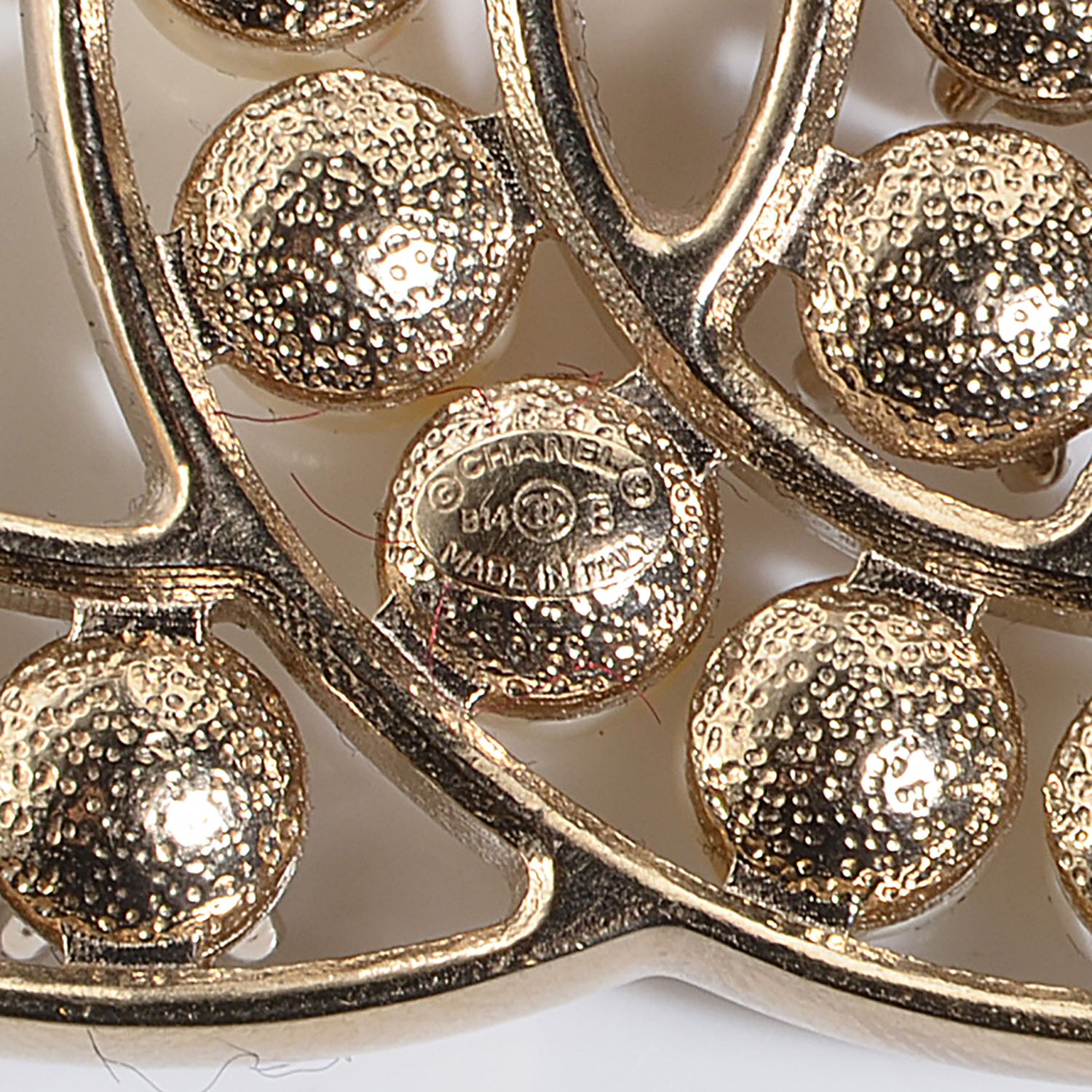 Chanel Pearl Crystal CC Brooch Gold 4 of 5