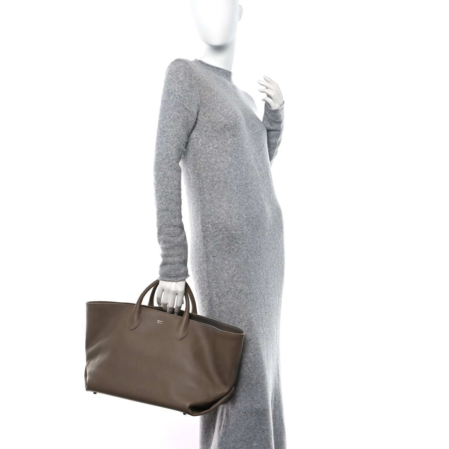 Khaite Pebbled Calfskin Medium Amelia Tote Taupe 3 of 10