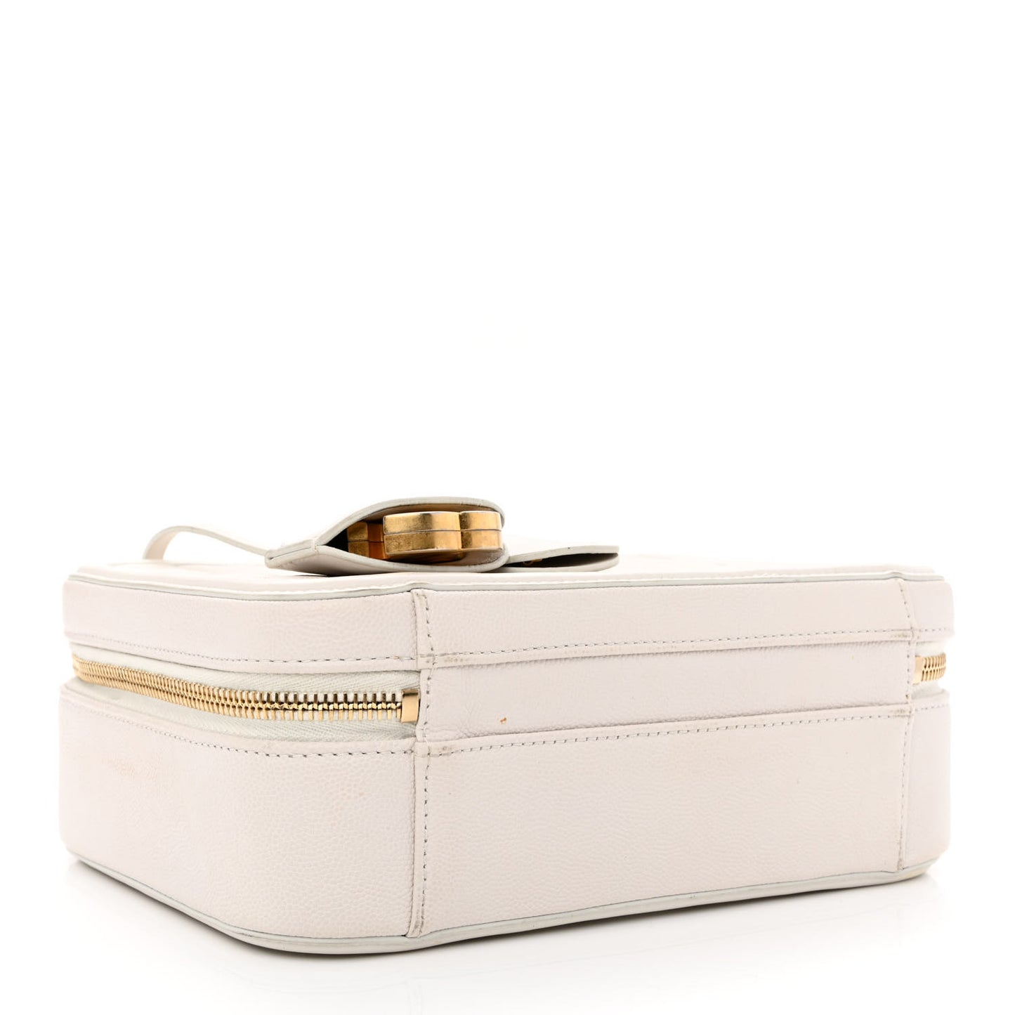 Caviar Quilted Medium CC Filigree Vanity Case White