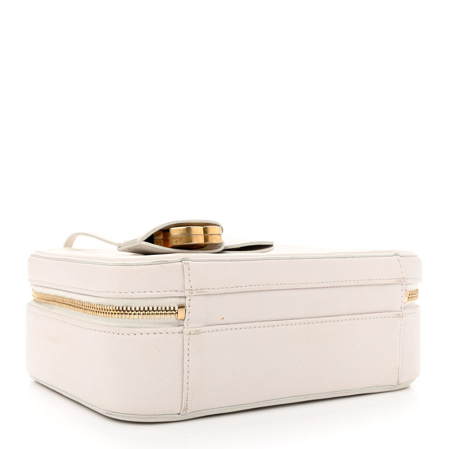 Chanel Caviar Quilted Medium CC Filigree Vanity Case White 4 of 10