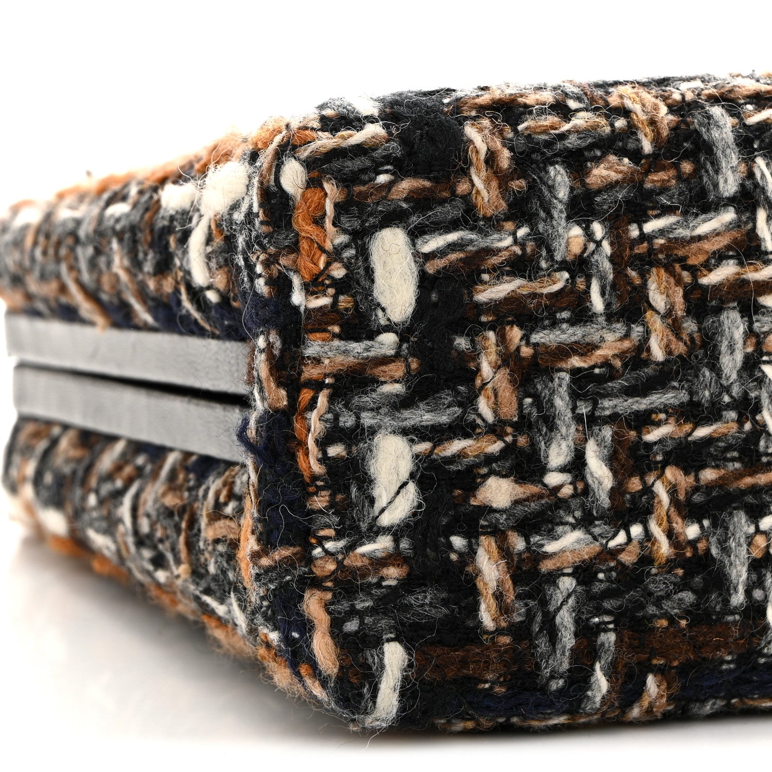 Chanel Tweed Kisslock Minaudiere Black Multicolor 9 of 12