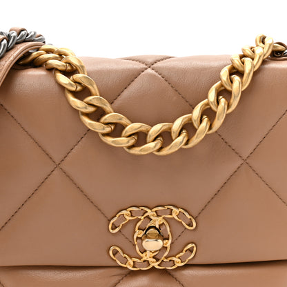 Chanel Lambskin Quilted Medium Chanel 19 Flap Beige 7 of 10