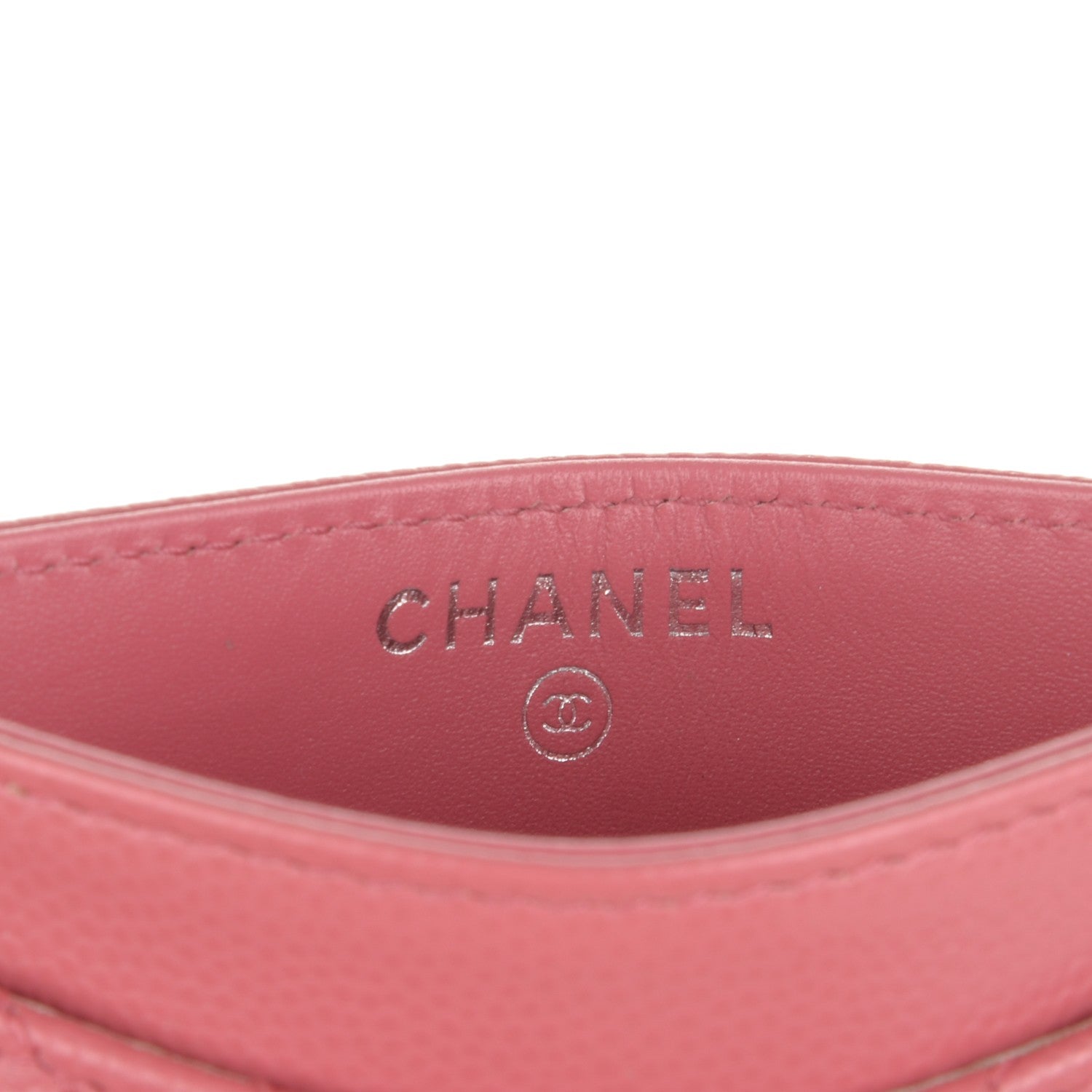 Chanel Caviar Chevron Quilted Card Holder Pink 6 of 8