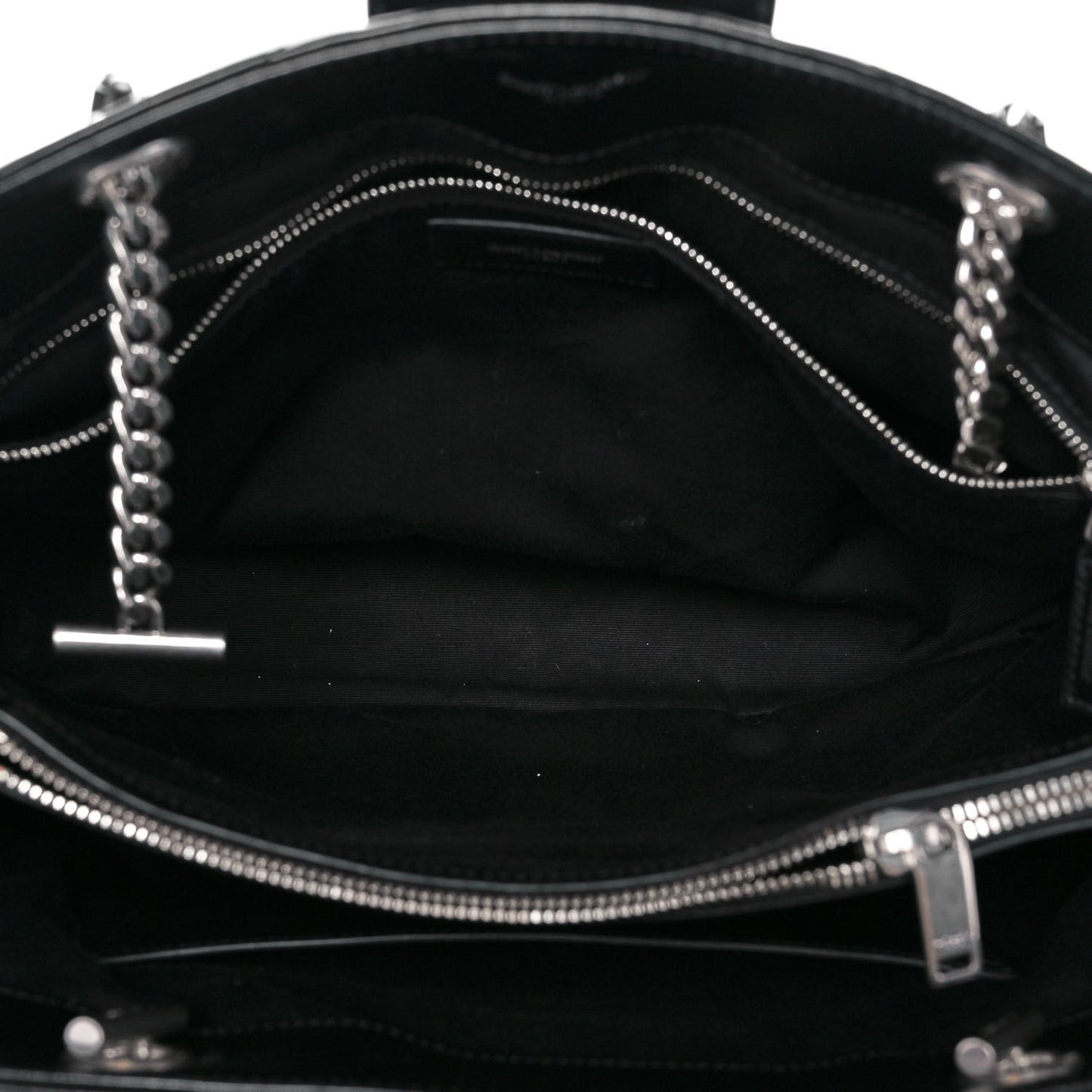 Calfskin Y Quilted Monogram Large Loulou Shopper Black