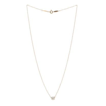 Tiffany 18K Rose Gold Diamond .25ct Elsa Peretti Diamonds by the Yard Pendant Necklace 4 of 12