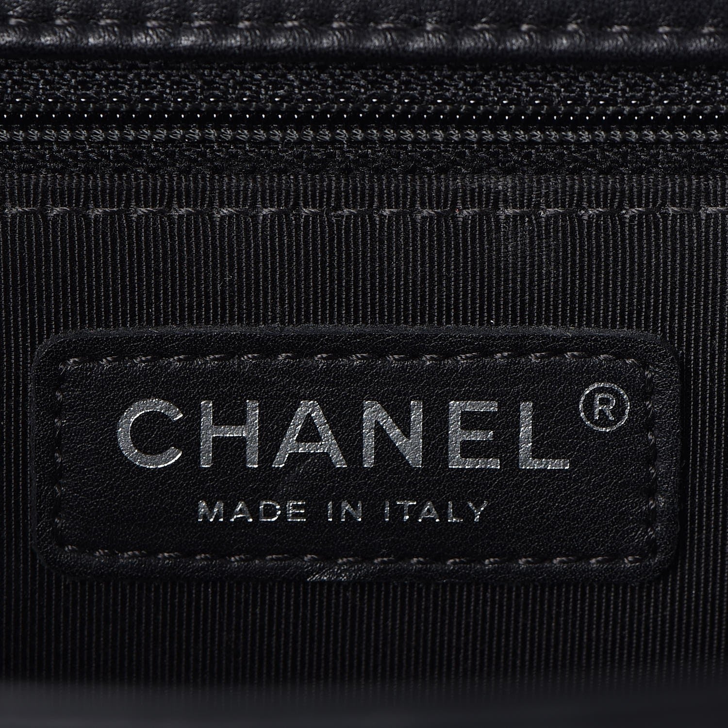 Chanel Calfskin Chevron Quilted Large Boy Flap Black 10 of 10