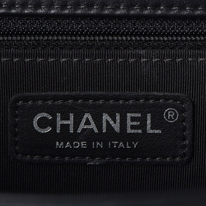Chanel Calfskin Chevron Quilted Large Boy Flap Black 10 of 10
