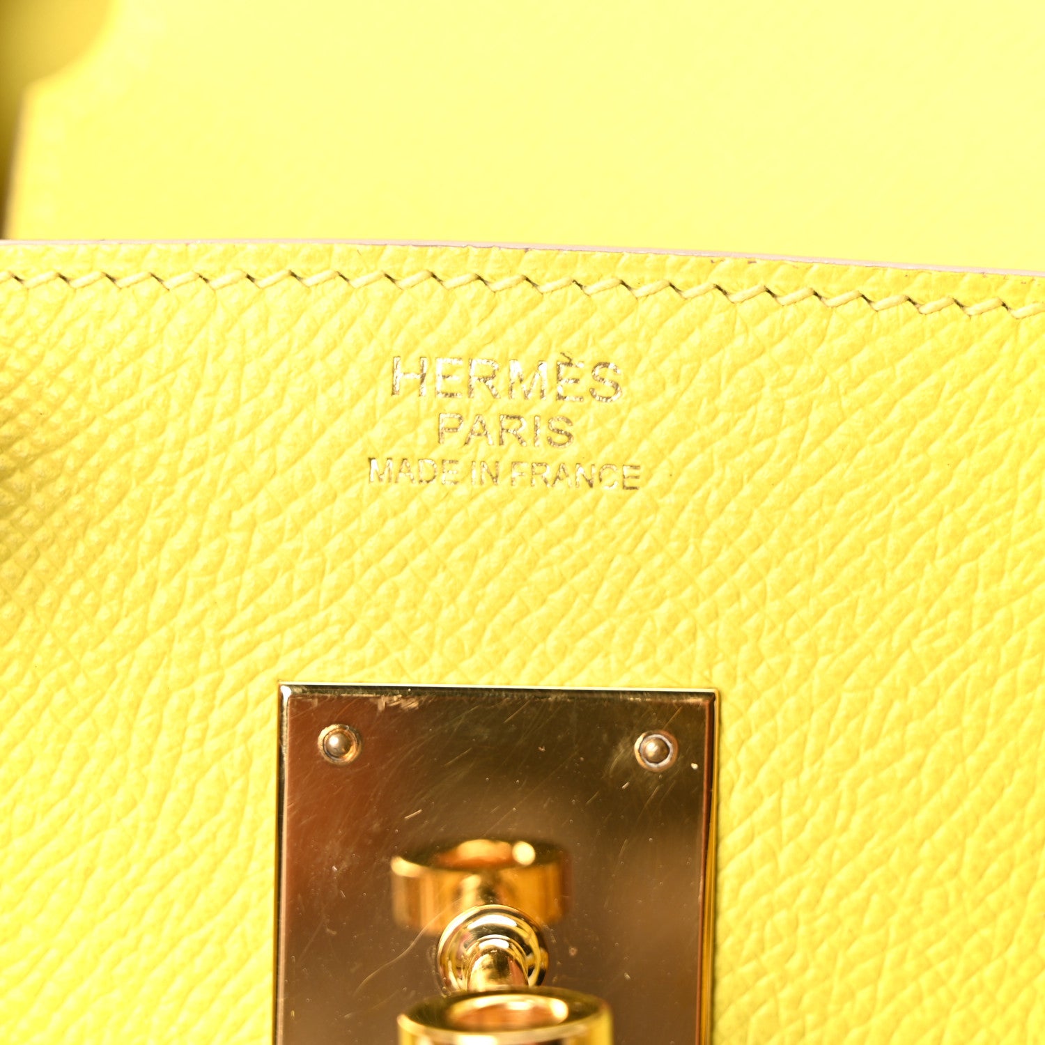 Hermes Epsom BIRKIN 30 Lime 5 of 9