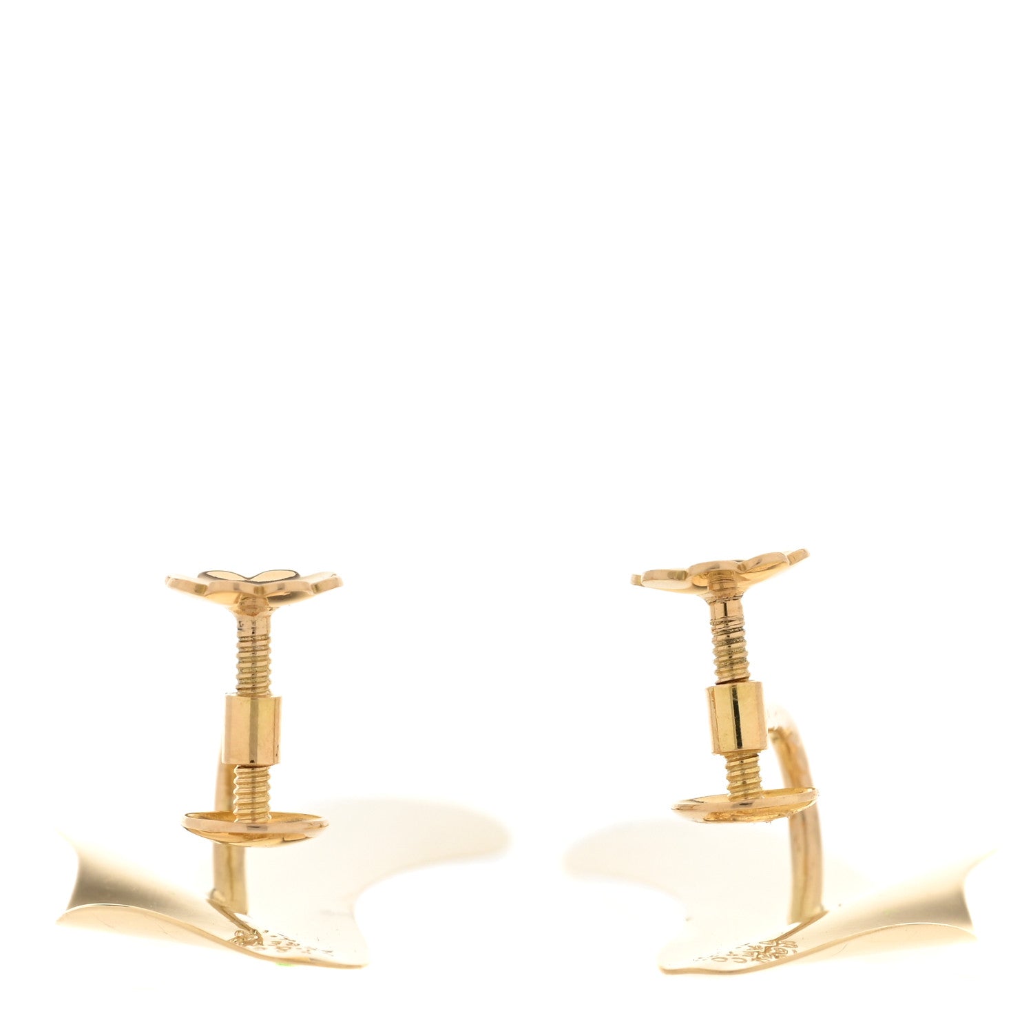 Tiffany 18K Yellow Gold Elsa Peretti Small High Tide Earrings 3 of 4