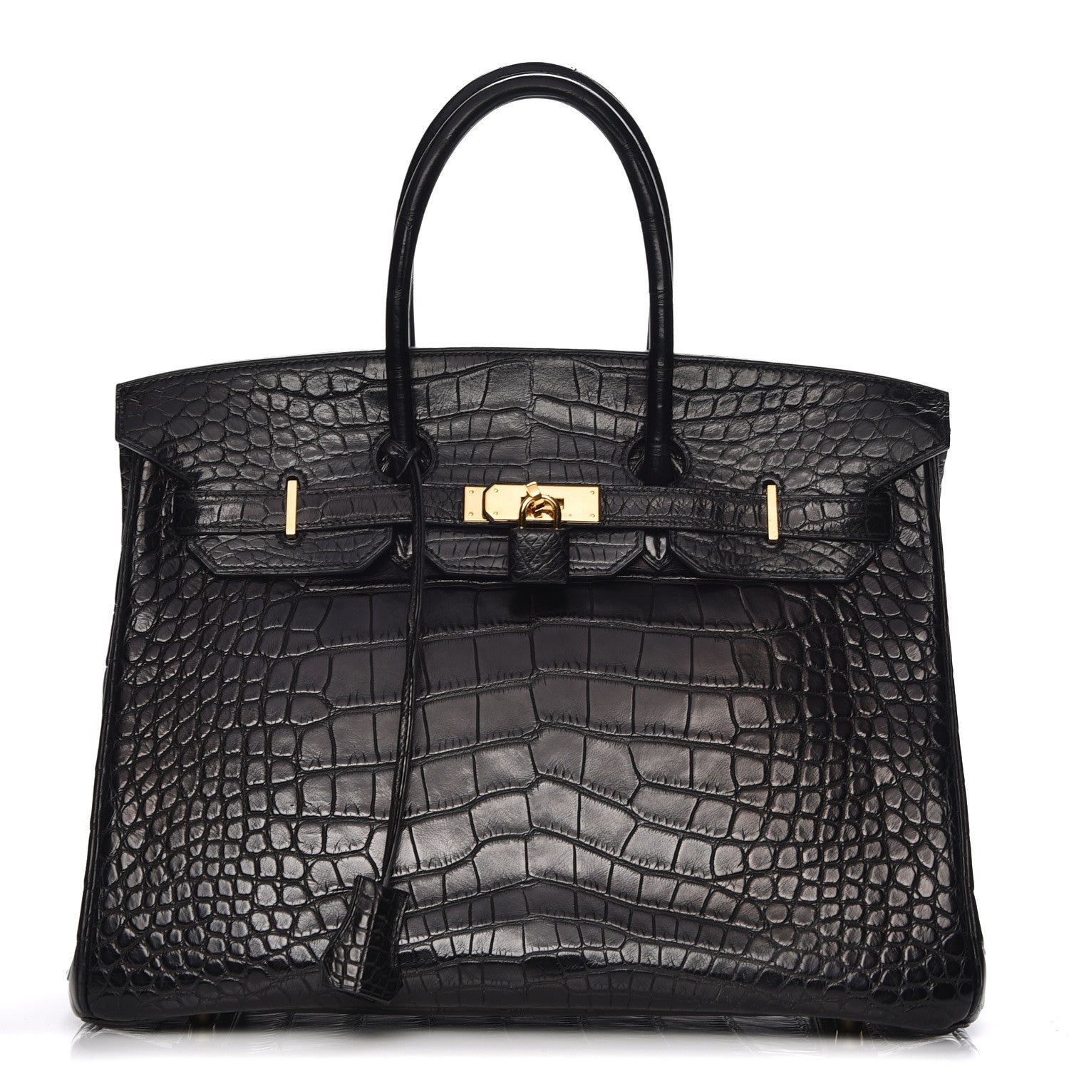 Hermes Matte Alligator Birkin 35 Black 1 of 30