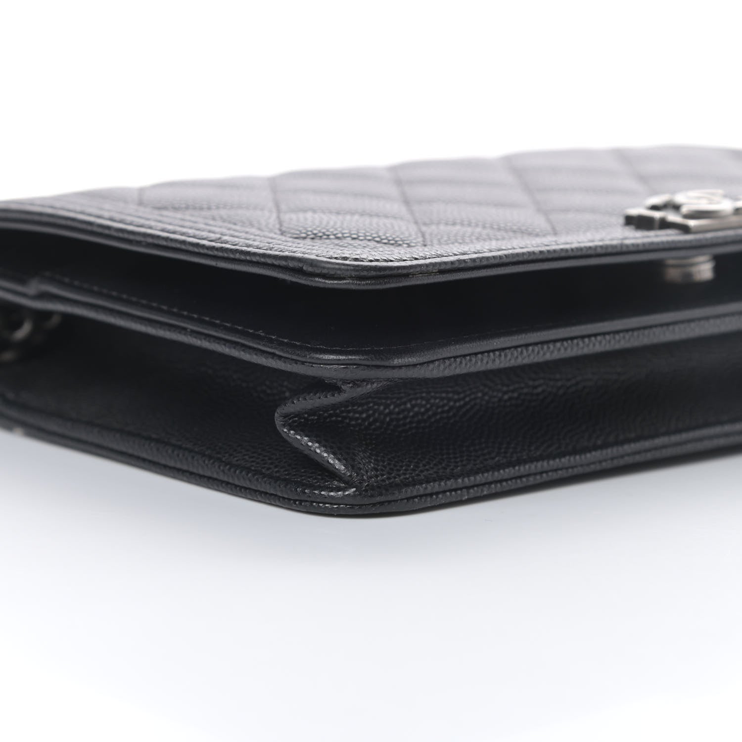 Chanel Caviar Quilted Boy Wallet On Chain WOC Black 10 of 16