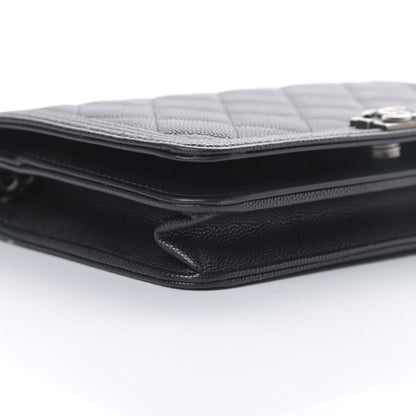 Chanel Caviar Quilted Boy Wallet On Chain WOC Black 10 of 16