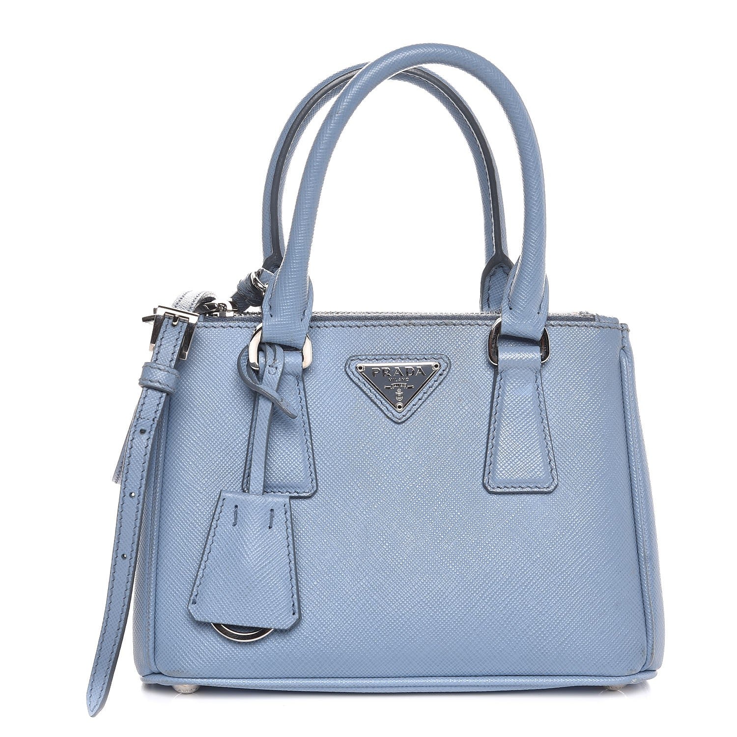 Prada Saffiano Mini Galleria Double Zip Tote Astrale 1 of 8