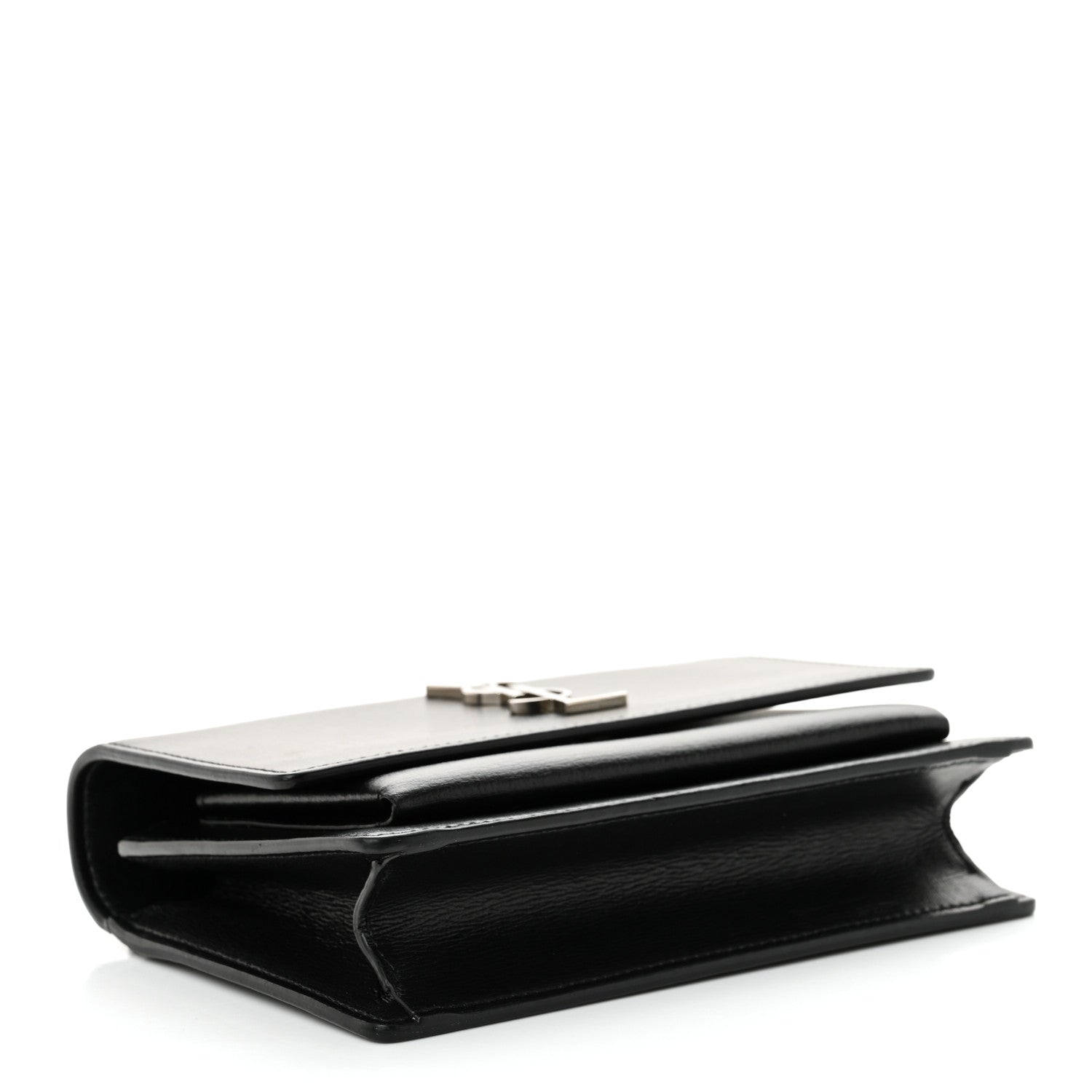 Saint Laurent Calfskin Monogram Sunset Chain Wallet Black 4 of 12