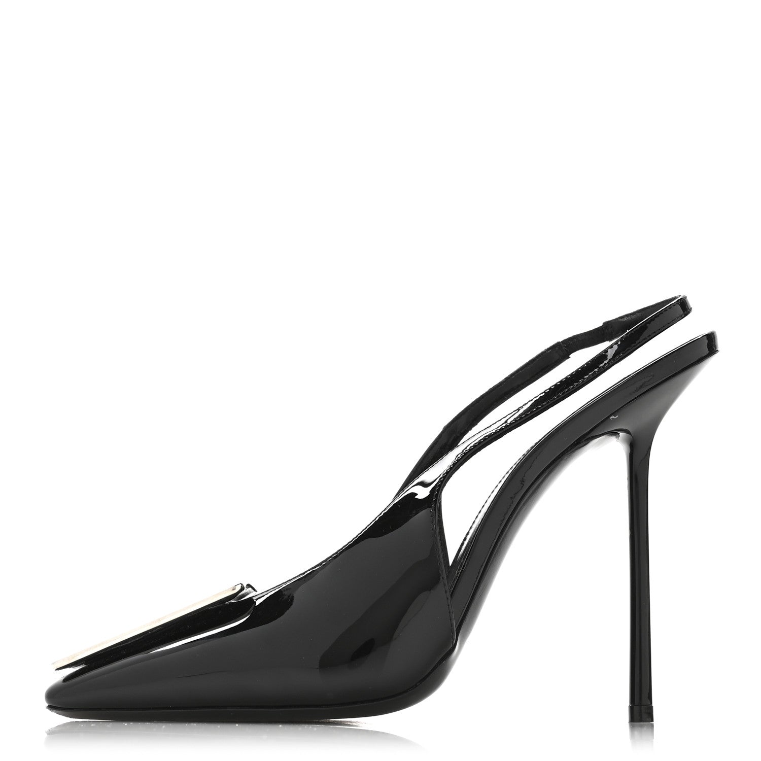 Saint Laurent Patent Maxine 115mm Slingback Pumps 39 Black 1 of 7