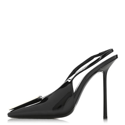 Saint Laurent Patent Maxine 115mm Slingback Pumps 39 Black 1 of 7