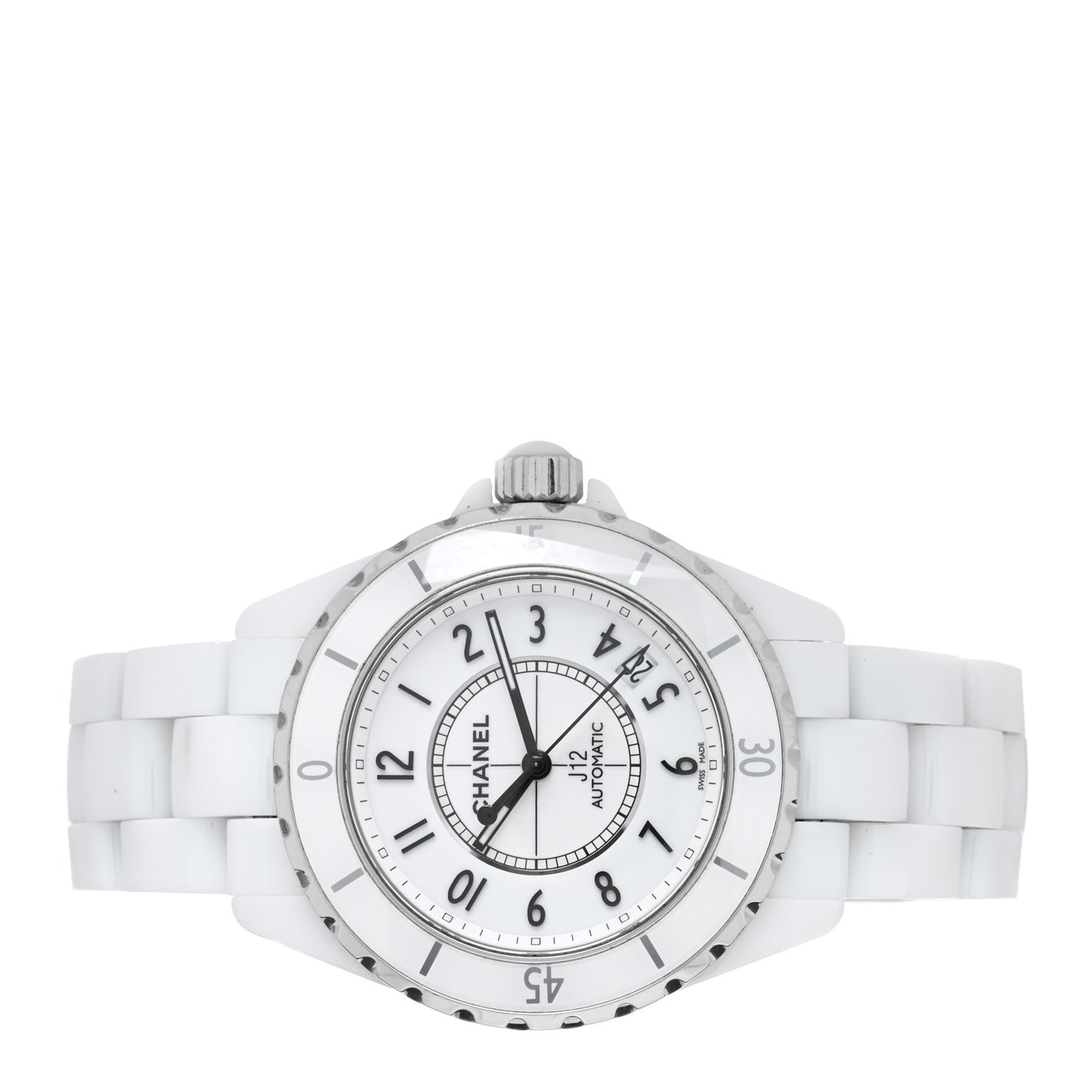 Stainless Steel Ceramic 38mm J12 Automatic Watch White