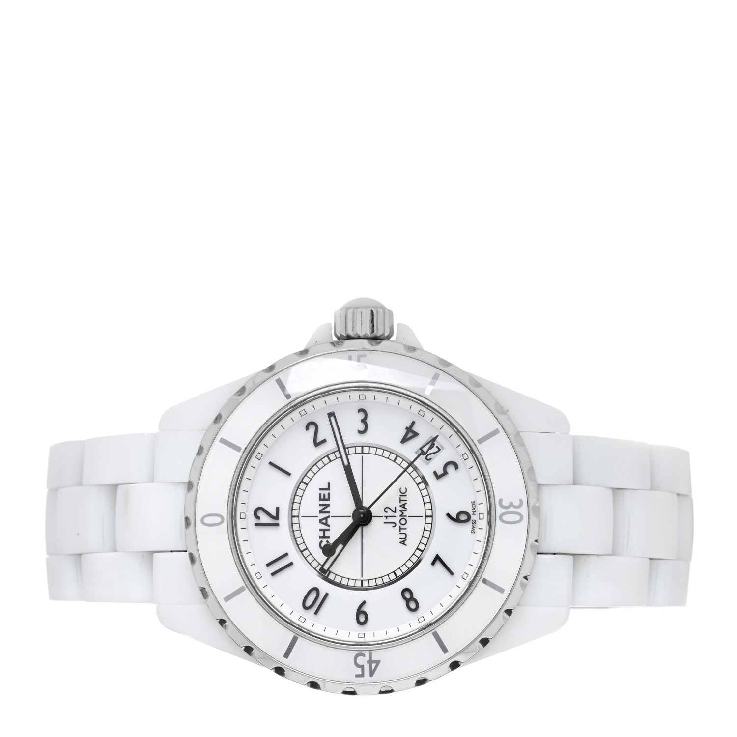 Chanel Stainless Steel Ceramic 38mm J12 Automatic Watch White 2 of 4