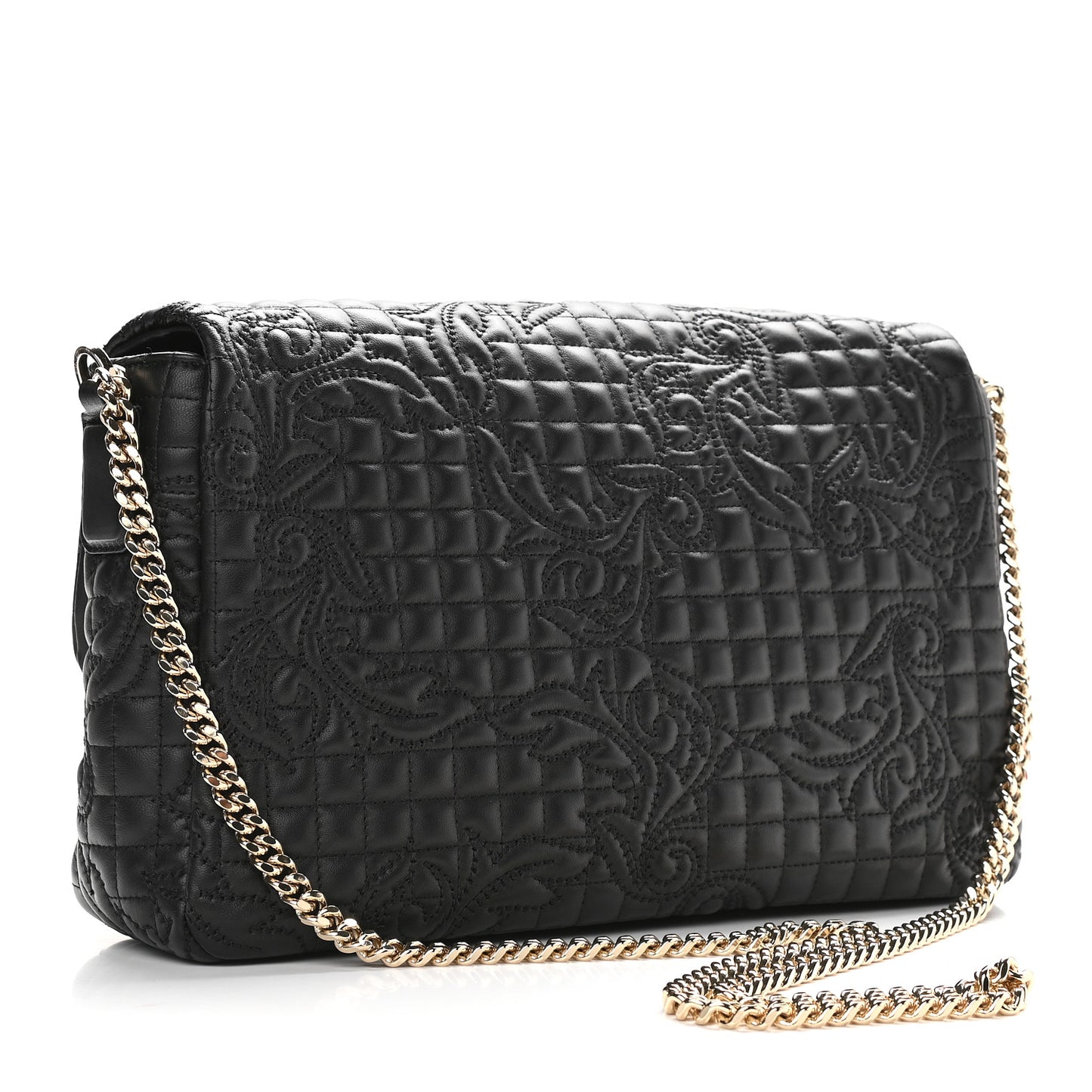 Nappa Barocco Quilted Vanitas Crossbody Black
