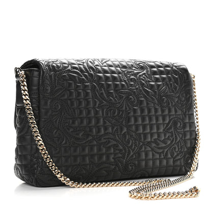 Versace Nappa Barocco Quilted Vanitas Crossbody Black 3 of 8