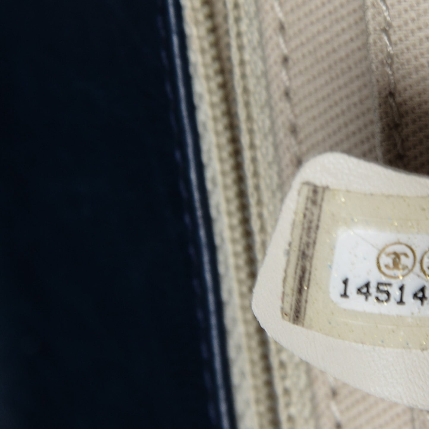Vinyl Quilted In The Business Flap Navy Blue