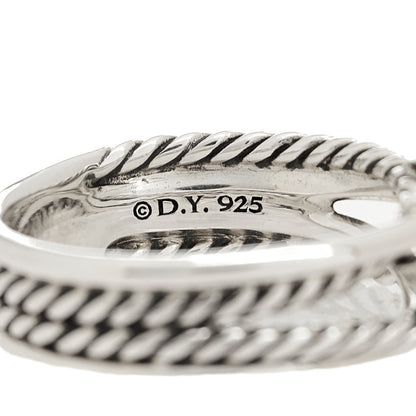 David Yurman Sterling Silver Diamond X Crossover Ring 56 7.5 4 of 4