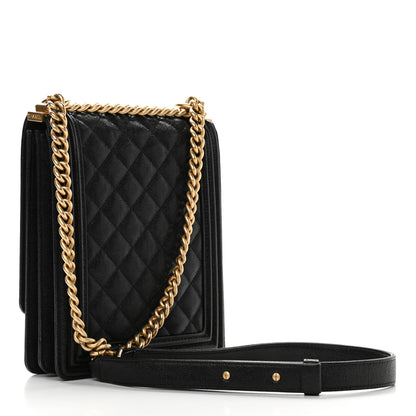 Chanel Caviar Quilted North South Boy Flap Black 3 of 13