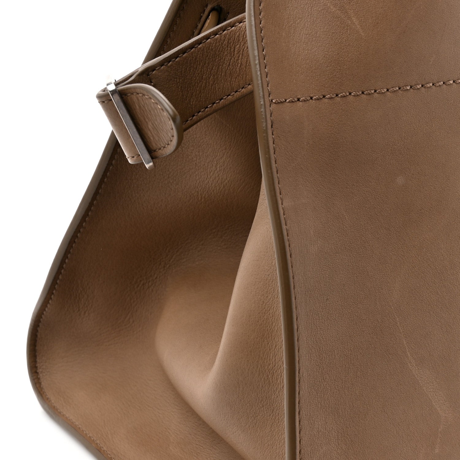 The Row Polished Saddle Calfskin Soft Margaux 15 Mouse Grey 15 of 15