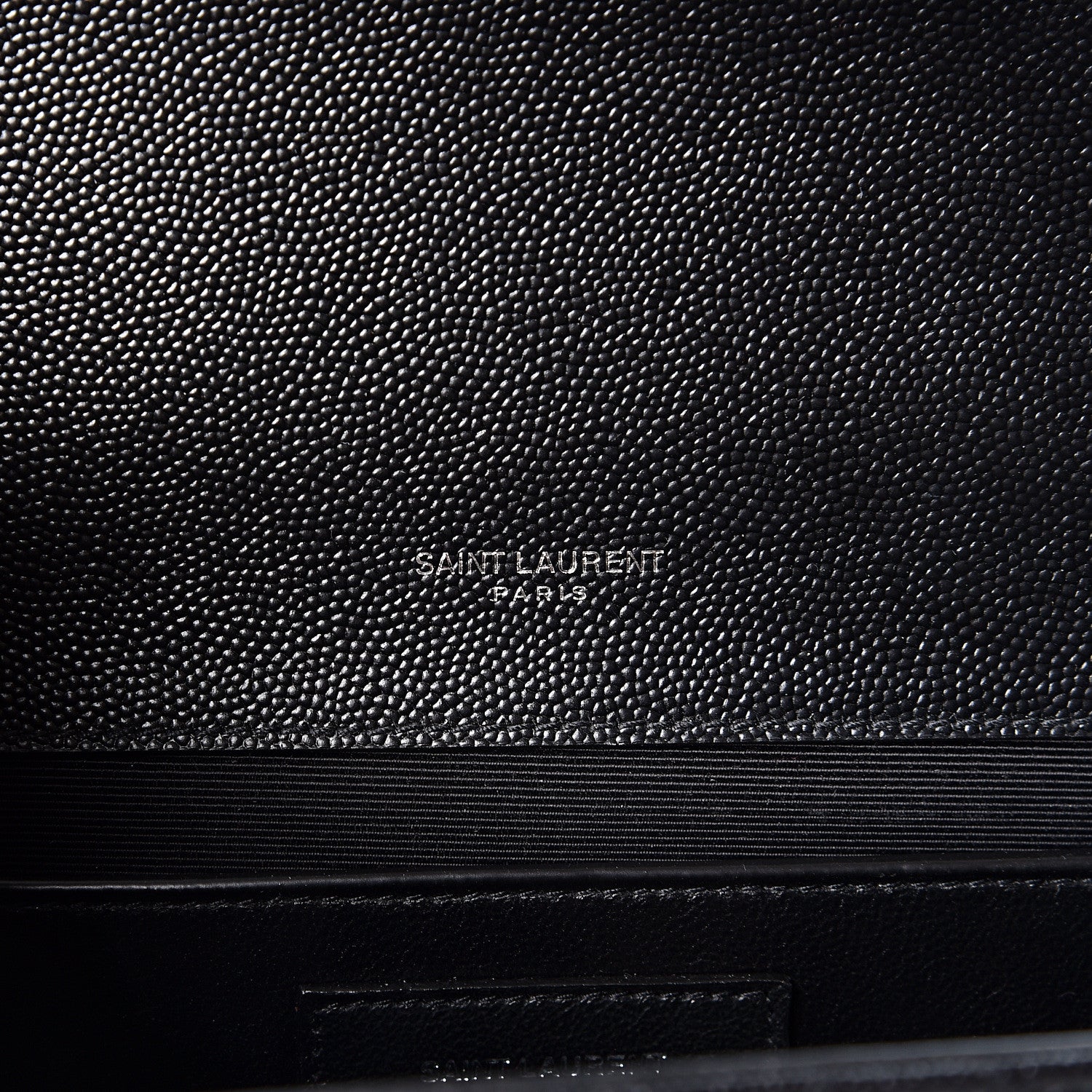 Saint Laurent Grain De Poudre Textured Mixed Matelasse Triquilt Medium Monogram Satchel Black 5 of 9